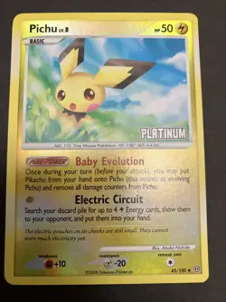 Pichu 45/100 Reverse Holo - Platinum Promo Pokemon Card Stamped MP - Image 1