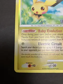 Pichu 45/100 Reverse Holo - Platinum Promo Pokemon Card Stamped MP - Image 5