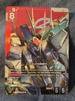 Xi Gundam ST08-001 LR+ ST08 Flash of Radiance Gundam Card Game - Image 1
