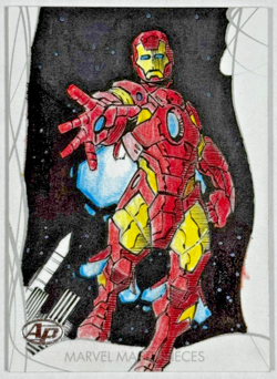 Iron Man 1/1 Sketch Card by Trevor Scott 2020 Skybox Marvel Masterpieces - Image 1