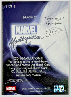 Iron Man 1/1 Sketch Card by Trevor Scott 2020 Skybox Marvel Masterpieces - Image 2
