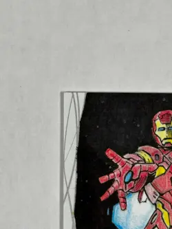 Iron Man 1/1 Sketch Card by Trevor Scott 2020 Skybox Marvel Masterpieces - Image 3