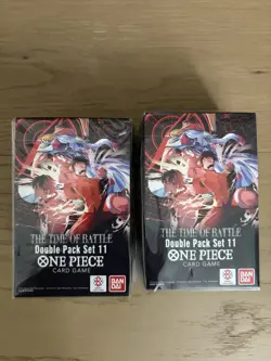2x One Piece Card Game Double Pack Set Vol. 11 The Time of Battle OP-16 Sealed - Image 1