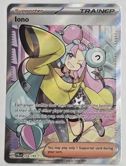 Iono 254/193 Ultra Rare Full Art Holo Paldea Evolved Pokemon Card Near Mint - Image 1