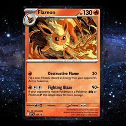 Flareon 167 Cosmos Holo Black Star Promo (Scarlet & Violet) NM Holo Pokemon Card - Image 1