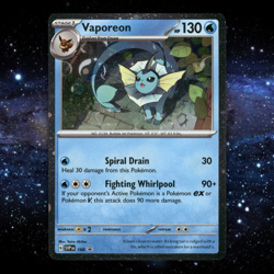 Vaporeon 168 Cosmos Holo Black Star Promo (SV: Scarlet & Violet) NM Pokemon Card - Image 1
