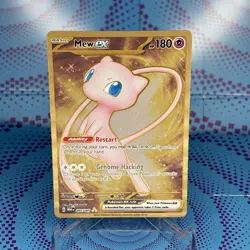 Mew EX Metal 205/165 Scarlet & Violet 151 Gold Promo Card Pokemon TCG 2023 NM - Image 1