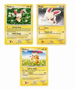Pokemon TCG Plusle Card Lot 3 Cards Platinum/HGSS/Call of Legends 2010 76/147 - Image 1
