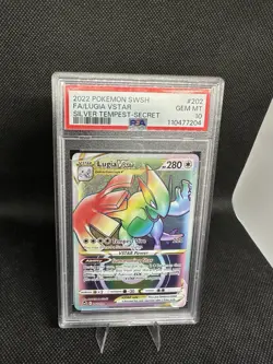 2022 Pokemon Silver Tempest Lugia VSTAR Full Art Secret Rare Holo Card PSA 10 - Image 1