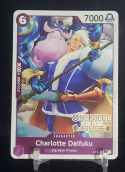 Charlotte Daifuku JUDGE STAMP Vol. 7 One Piece Promo Card OP11-068 - Image 1