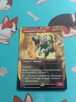 MTG Magic the Gathering - Trumpeting Carnosaur Full Art - Lost Caverns of Ixalan - Image 1