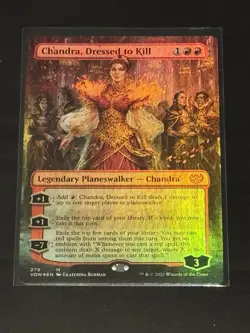 Magic The Gathering VOW Crimson Vow Borderless Foil #279 Chandra Dressed to Kill - Image 1