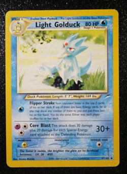 Pokemon LIGHT GOLDUCK nde 47 Neo Destiny englisch Excellent - Good VINTAGE - Image 1