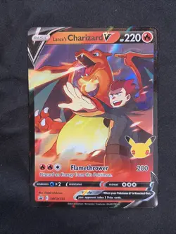 Pokemon Lance's Charizard v SWSH133 Holo Black Star Promo Card NM Condition - Image 1