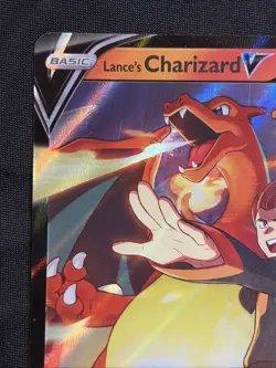 Pokemon Lance's Charizard v SWSH133 Holo Black Star Promo Card NM Condition - Image 2