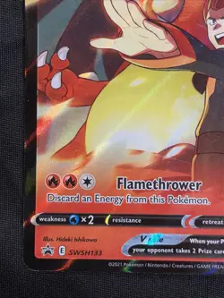 Pokemon Lance's Charizard v SWSH133 Holo Black Star Promo Card NM Condition - Image 5