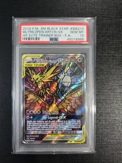 Pokemon 2019 Moltres Zapdos Articuno GX SM210 SM Black Star Promo GEM MT PSA 10 - Image 1