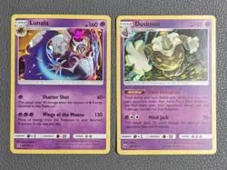 Pokemon Dusknoir #53/147 Sm-Burning Shadows Holo & Lunala Holo #61/147 - Image 1