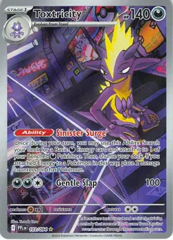 Toxtricity 103/094 Illustration Rare Phantasmal Flames Pokemon Holo Near Mint - Image 1
