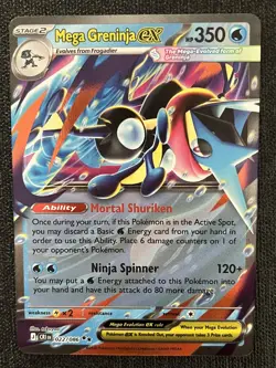 Mega Greninja ex 022/086 Chaos Rising Double Rare Pokemon TCG Holo Card NM - Image 1