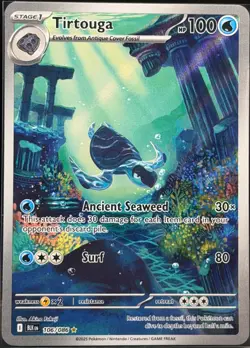 2025 Pokemon Black Bolt Tirtouga Illustration Rare #106/086 - Image 1