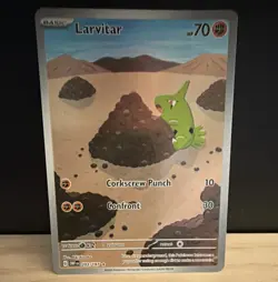 Pokemon TCG Larvitar Illustration Rare Holo 203/197 Obsidian Flames 2023 EN - Image 1
