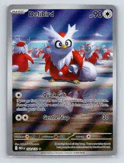 Delibird 152/132 Illustration Rare Mega Evolution Pokemon Holo Near Mint - Image 1