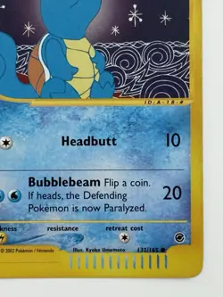 Pokemon TCG Squirtle 132/165 Expedition Reverse Holo E-Reader - Image 4