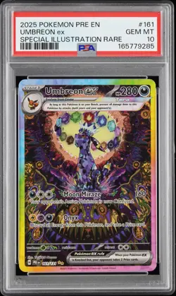 2025 POKEMON PRE EN-PRISMATIC EVOLUTIONS #161 UMBREON EX PSA 10 - Image 1