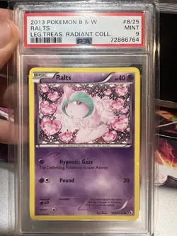 Pokemon TCG: Ralts PSA 9 2013 B & W LEGENDARY TREASURES: RADIANT COLLECTION - Image 1
