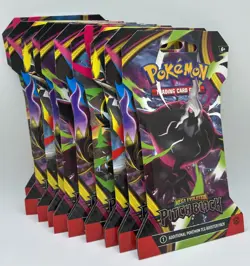 Pokemon TCG - ME05: Pitch Black Sleeved Booster Packs Lot of 10 FACTORY SEALED - Image 1