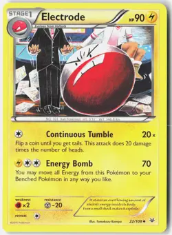 Electrode 22/108 Uncommon Roaring Skies Pokemon Near Mint - Image 1