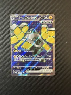 Pokemon TCG Iron Hands EX Paradox Rift Holo Double Rare Iron Hands Ex - Image 1