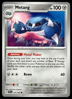 Metang 114/162 SV05: Temporal Forces Pokemon Near Mint - Image 1