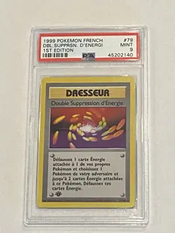 1999 Pokemon Super Energy Removal #79 Rare 1st Edition French Base PSA 9 MINT - Image 1