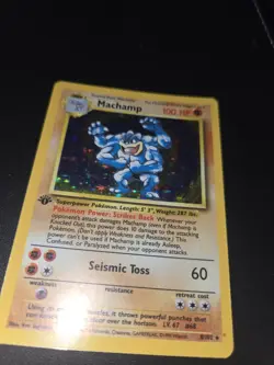 Pokemon TCG Machamp Base Set 8/102 Holo Unlimited Holo Rare - Image 1