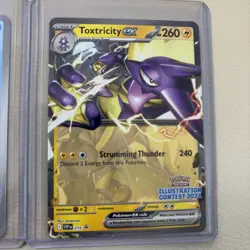 Pokemon TCG 2024 Illustration Contest Promo Set Pikachu Feraligatr ToxtricityNM⁠ - Image 4