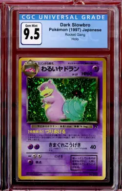 Dark Slowbro Holo Rare Japanese Team Rocket No. 080 CGC 9.5 10 Gem Mint Pokemon - Image 1