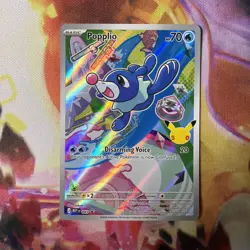 Popplio MEP 045 First Partner's Promo 30th Anniversary Stamped Pokemon TCG - Image 1