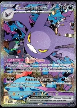 Team Rocket's Crobat ex 234/182 PSA 10 Destined Rivals SIR Pokemon Card - Image 1