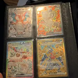 Pokemon Japanese Holo/Foil Card Binder Lot Charizard, Meowth, Eevee, Garchomp - Image 2