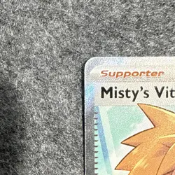 Misty’s Vitality 111/084 Ultra Rare Full Art Pitch Black Pokemon Card NM+ - Image 2