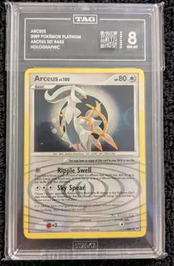 Pokemon 2009 Platinum Arceus Holo Card #AR5 TAG 8 NM MT Rare Card TCG Vintage - Image 1