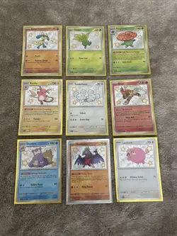 Pokemon Baby Shiny Card Lot Of 9 Slowbro Raichu Tandemaus Entei Riolu Oddish - Image 1