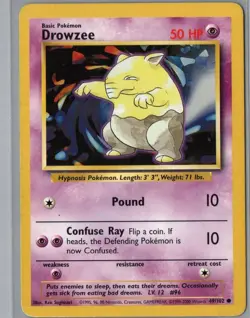 Drowzee 49/102 Common Base Set Unlimited Pokemon Lightly Played - Image 1