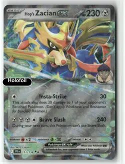 Hop's Zacian ex [Pokemon JTG - 111/159] Holofoil - Image 2