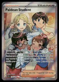 2024 Paldean Student - 230/091 Ultra Rare Holo NM SV: Paldean Fates Pokemon - Image 1