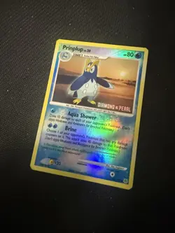 PRINPLUP - 2007 POKEMON DIAMOND & PEARL STAMPED HP 80 REVERSE HOLO 58/130 - Image 1