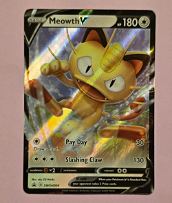 The Pokemon Company Meowth V SWSH004 SWSH Sword & Shield Promo Holo ENG - Image 1