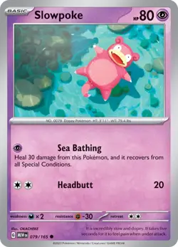 Slowpoke 079/165 SV: Scarlet & Violet 151 Pokemon Near Mint - Image 1